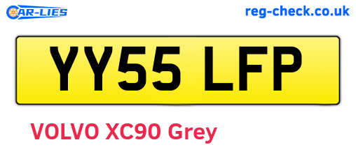 YY55LFP are the vehicle registration plates.