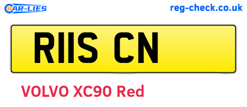 R11SCN are the vehicle registration plates.
