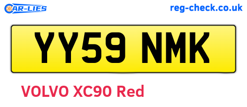 YY59NMK are the vehicle registration plates.