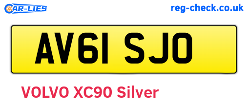 AV61SJO are the vehicle registration plates.