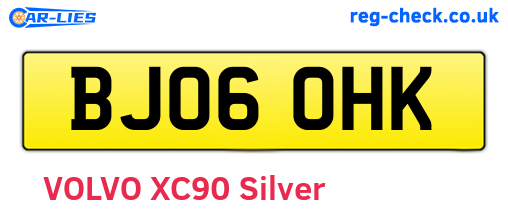 BJ06OHK are the vehicle registration plates.
