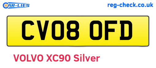 CV08OFD are the vehicle registration plates.