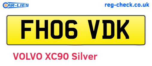 FH06VDK are the vehicle registration plates.