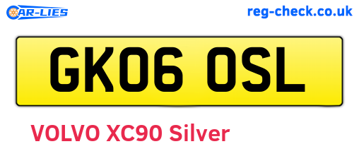 GK06OSL are the vehicle registration plates.