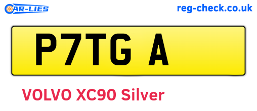 P7TGA are the vehicle registration plates.