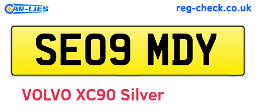 SE09MDY are the vehicle registration plates.