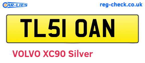 TL51OAN are the vehicle registration plates.