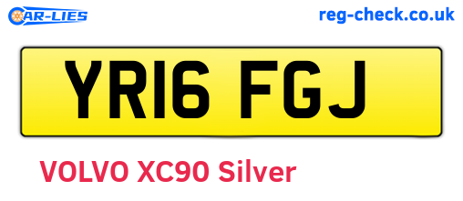 YR16FGJ are the vehicle registration plates.