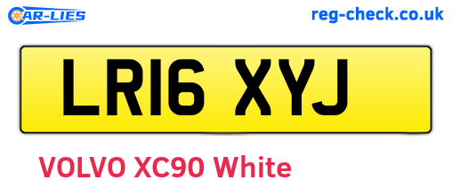 LR16XYJ are the vehicle registration plates.