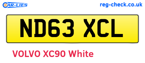 ND63XCL are the vehicle registration plates.
