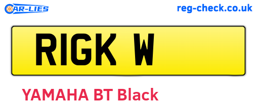 R1GKW are the vehicle registration plates.