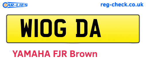 W10GDA are the vehicle registration plates.