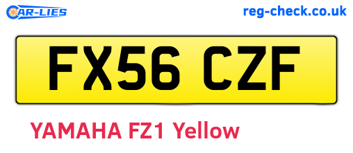 FX56CZF are the vehicle registration plates.