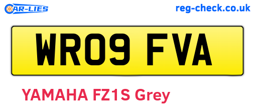 WR09FVA are the vehicle registration plates.