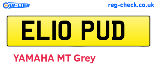 EL10PUD are the vehicle registration plates.