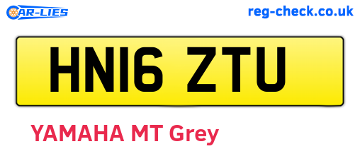 HN16ZTU are the vehicle registration plates.