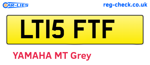 LT15FTF are the vehicle registration plates.