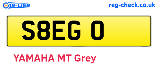 S8EGO are the vehicle registration plates.