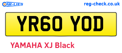 YR60YOD are the vehicle registration plates.