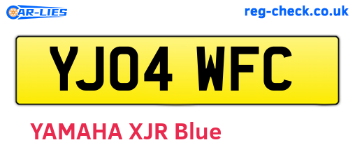 YJ04WFC are the vehicle registration plates.