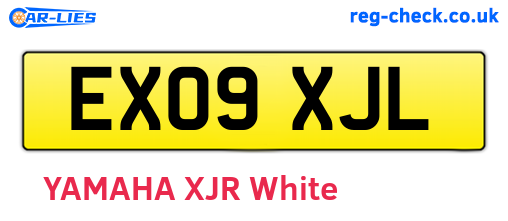 EX09XJL are the vehicle registration plates.