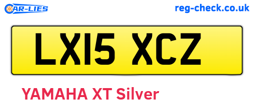 LX15XCZ are the vehicle registration plates.