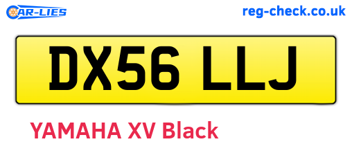 DX56LLJ are the vehicle registration plates.