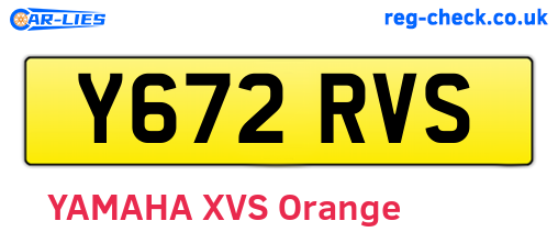 Y672RVS are the vehicle registration plates.