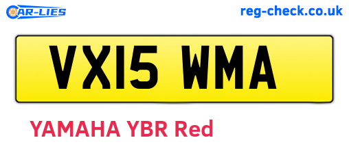 VX15WMA are the vehicle registration plates.
