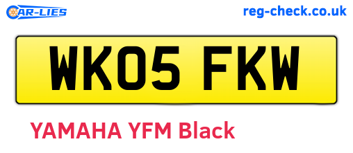WK05FKW are the vehicle registration plates.