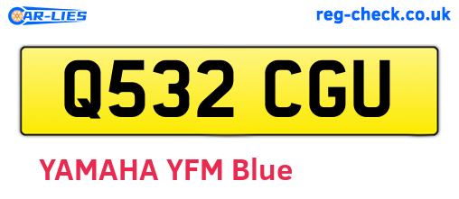Q532CGU are the vehicle registration plates.