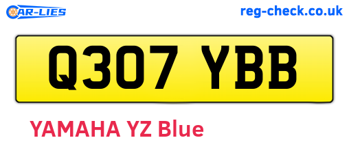 Q307YBB are the vehicle registration plates.