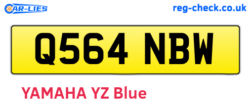 Q564NBW are the vehicle registration plates.