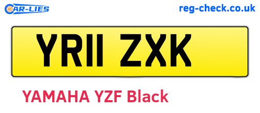 YR11ZXK are the vehicle registration plates.