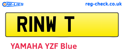 R1NWT are the vehicle registration plates.