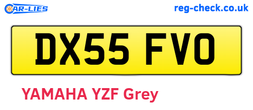 DX55FVO are the vehicle registration plates.