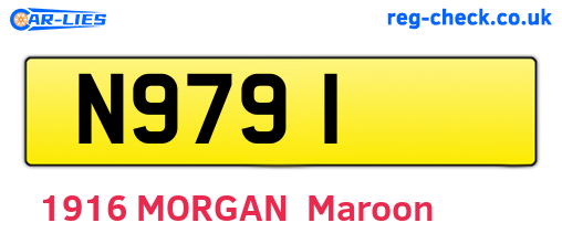 N9791 are the vehicle registration plates.