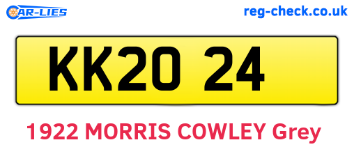 KK2024 are the vehicle registration plates.