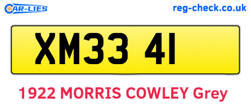 XM3341 are the vehicle registration plates.