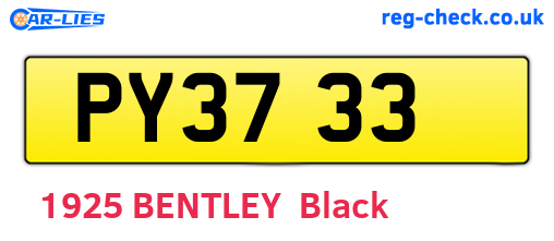 PY3733 are the vehicle registration plates.