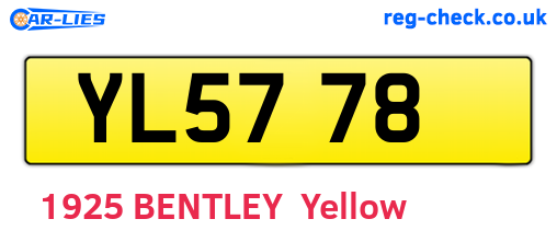 YL5778 are the vehicle registration plates.