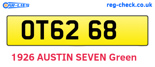 OT6268 are the vehicle registration plates.