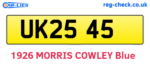 UK2545 are the vehicle registration plates.