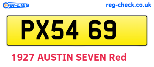 PX5469 are the vehicle registration plates.