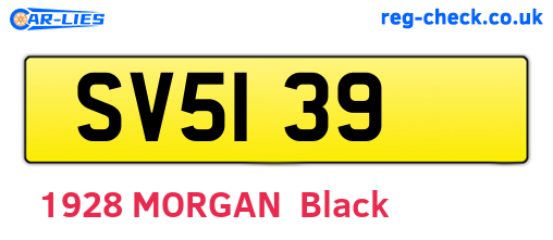 SV5139 are the vehicle registration plates.