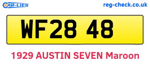 WF2848 are the vehicle registration plates.