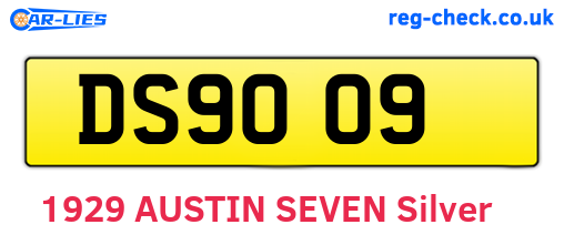 DS9009 are the vehicle registration plates.