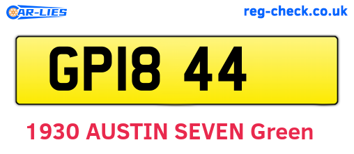 GP1844 are the vehicle registration plates.