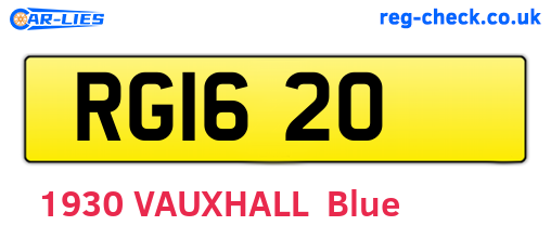 RG1620 are the vehicle registration plates.