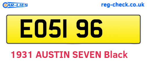 EO5196 are the vehicle registration plates.